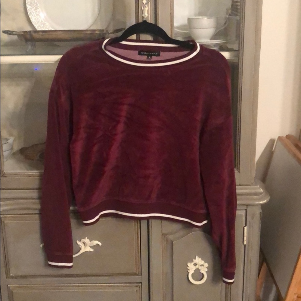 Kendall and kylie velour sweatshirt
